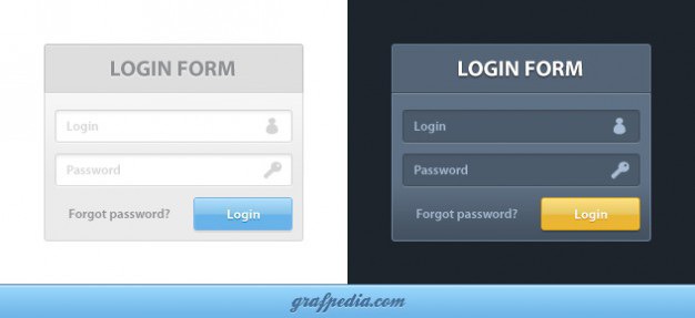 Dark input boxes and buttons psd Free Psd. See more inspiration related to Buttons, Psd, Login, Screen, Dark, Boxes, Material, Horizontal, Login screen, Input and Psd material on Freepik.