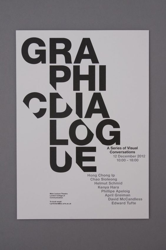 Graphic Dialog - by Tom Hornby - Ik hou van gewoon zwart wit. Dit maakt het ontwerp duidelijk.