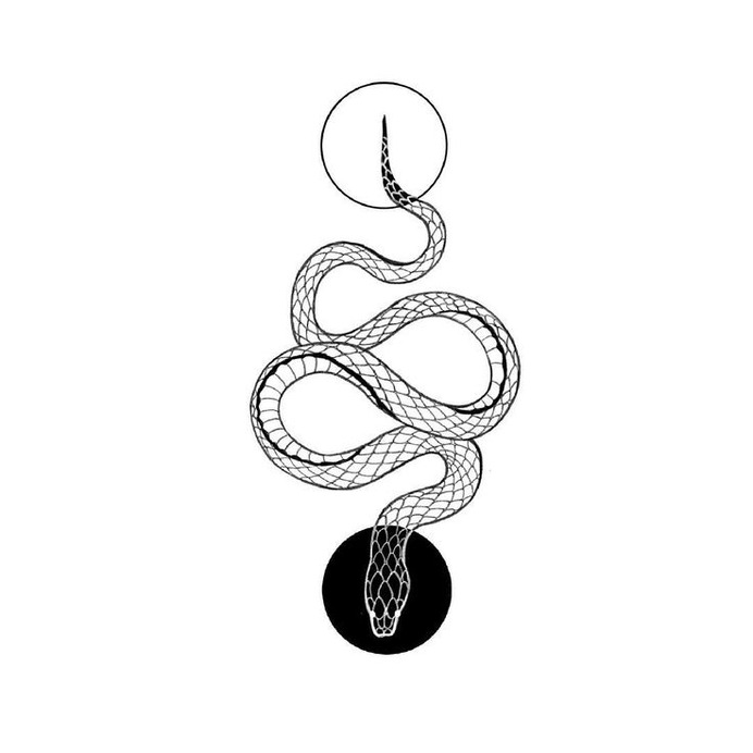 InYin yang snake ⚫️. Diggin 'drawing the flow of snakes.