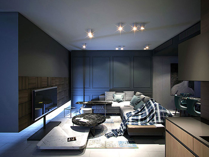 Modern Urban Home Design by Andrey Dmitriev - #livingroom, #decor, #interior, home, living room
