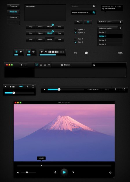 Apple ui elements with player Free Psd. See more inspiration related to Box, Button, Web, Apple, Elements, Search, Ui, Drop, Sound, Screen, Web elements, Web button, Hd, Player, Down, Search box, Download button, Push, Vertical, Full, Push button, Web ui, Players, Sound button and Drop down box on Freepik.