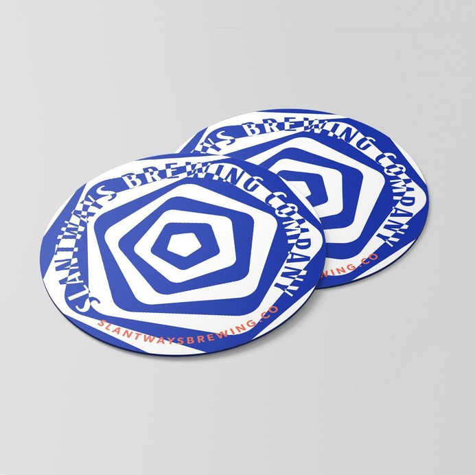 Slantways Brewing Coaster Design #beer #brewery #branding #logo #houston
