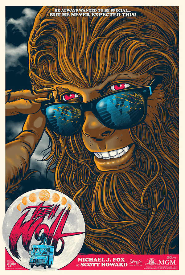 Teen Wolf movie poster #movie #vector #teen #illustration #poster #wolf