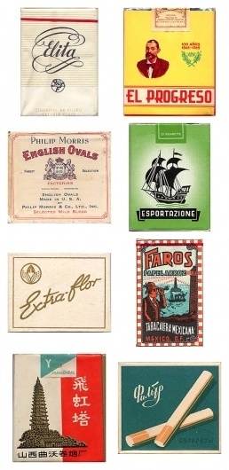 Amazing vintage cigarette pack designs from around the world #cigaratte #packaging #kranich #vintage #christian #typography