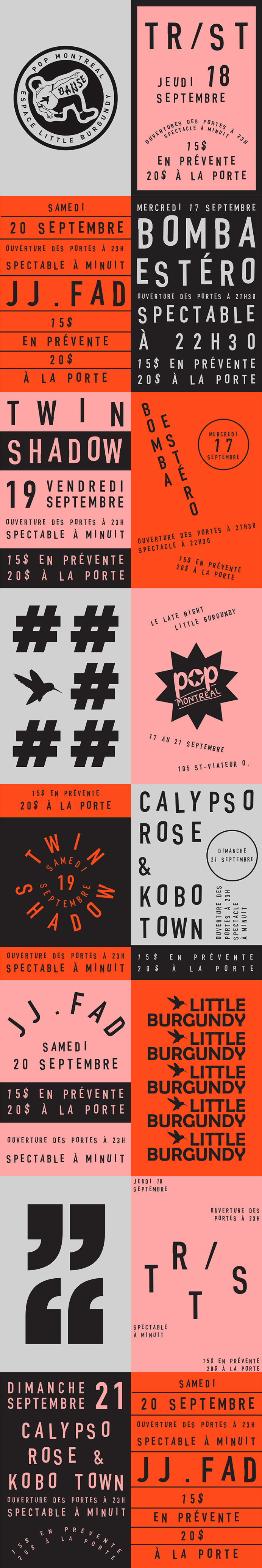 Espace Little Burgundy for POP Montreal on Behance