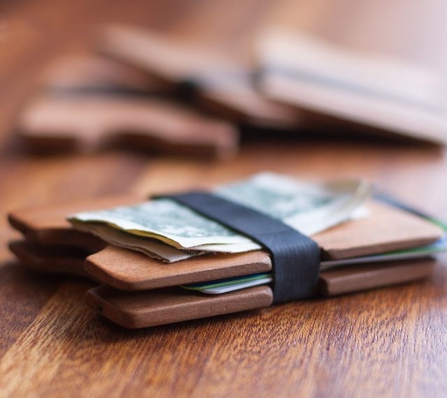 Reclaimed Cherry Wood Wallet by droolBo #tech #flow #gadget #gift #ideas #cool
