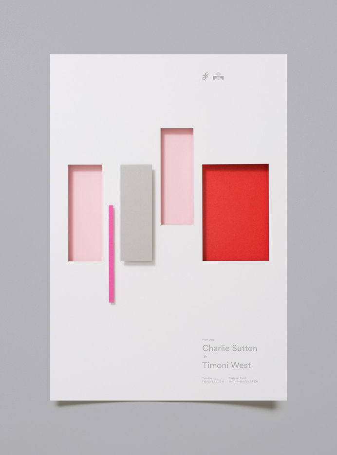 designer fund speakers folded paper poster cards minimal design collage inspiration designblog www.mindsparklemag.com