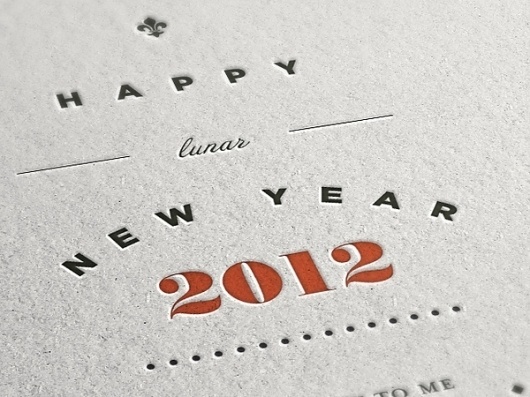 Happy Lunar New Year on the Behance Network #lunar #year #2012 #typography #lee #wonchan #typographic #chinese #rmit #melbourne #poster #new