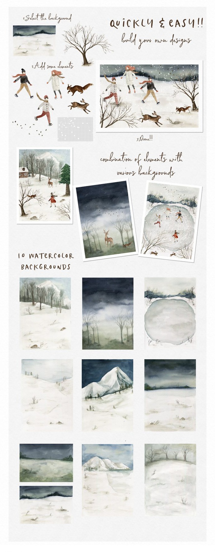 Fantastic Holiday-Winter collection ~ Illustrations