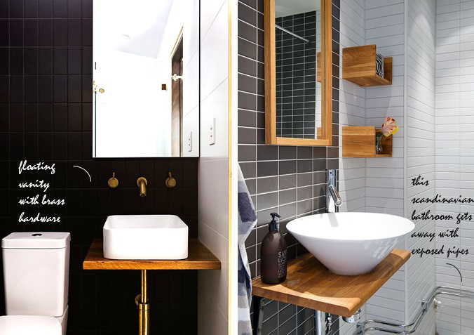 1/2 bathroom sink