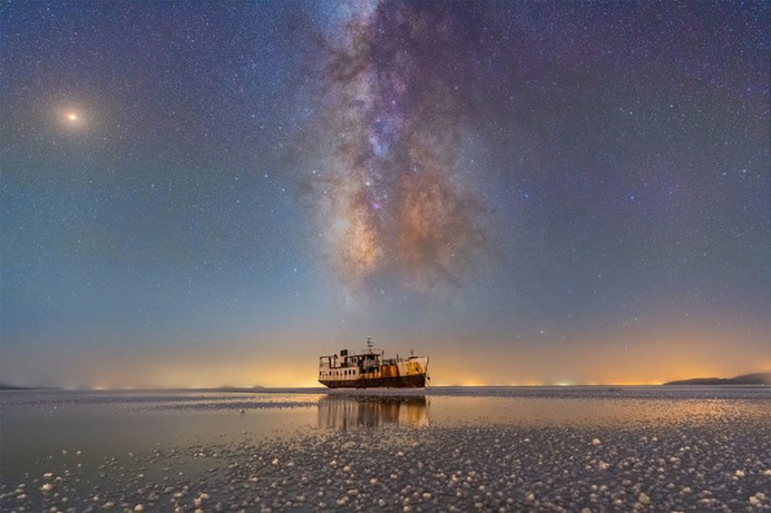 The galactic centre shines bright over the Davenport pier by Marcin Zajac, Poland