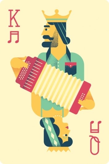 I love monday #card #oscarmorris #playing #illustration #queen #king