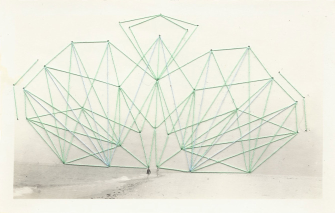 Threading - sallie harrison #thread #pattern #white #photo #geometric #black #vintage #deign