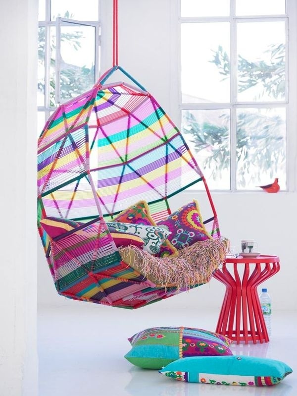 bright basket chair #chair #color #want #neon