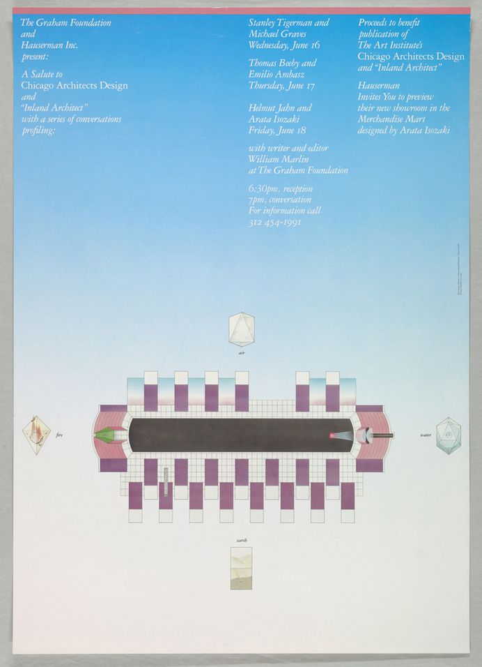 Poster, The Graham Foundation and Hauserman Inc. Present a Salute to Chicago Architects Design and "Inland Architect"