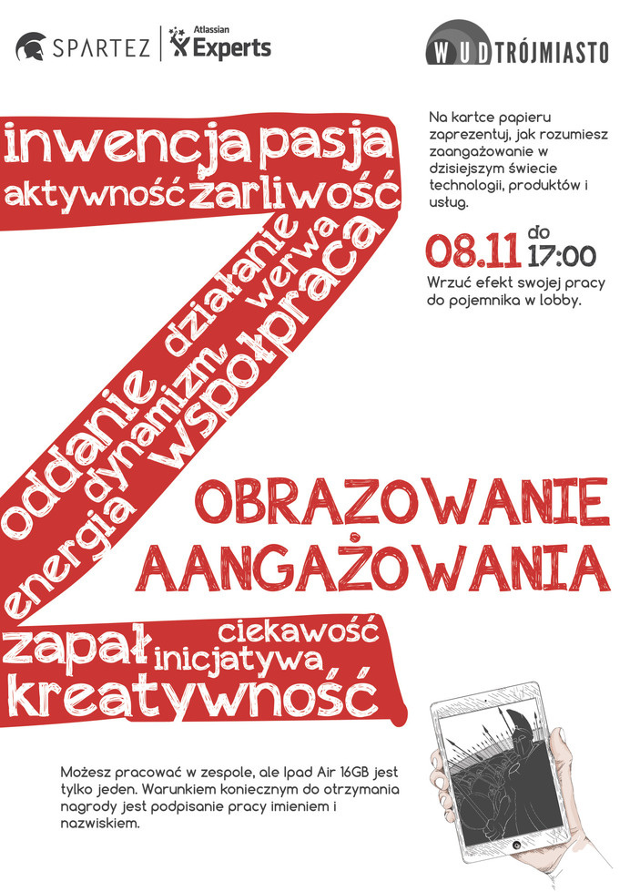 Z Poster #lettering #red #white #poster #poland