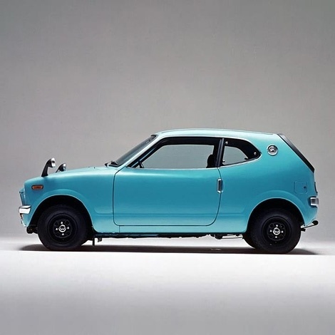 iainclaridge.net #blue #car #honda #1970
