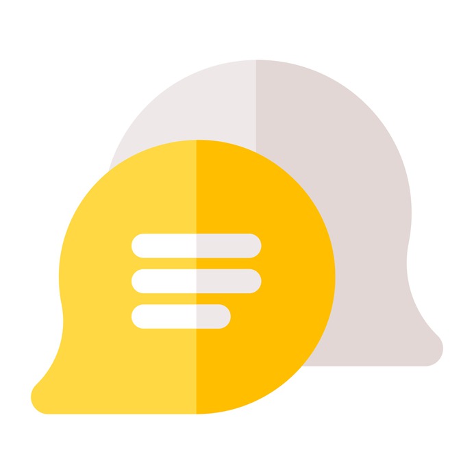 See more icon inspiration related to talk, chat, chat bubble, conversation, communications, speech bubble, message and interface on Flaticon.