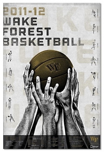 Wake Forest Basketball promotional campaign #basketball #design #poster