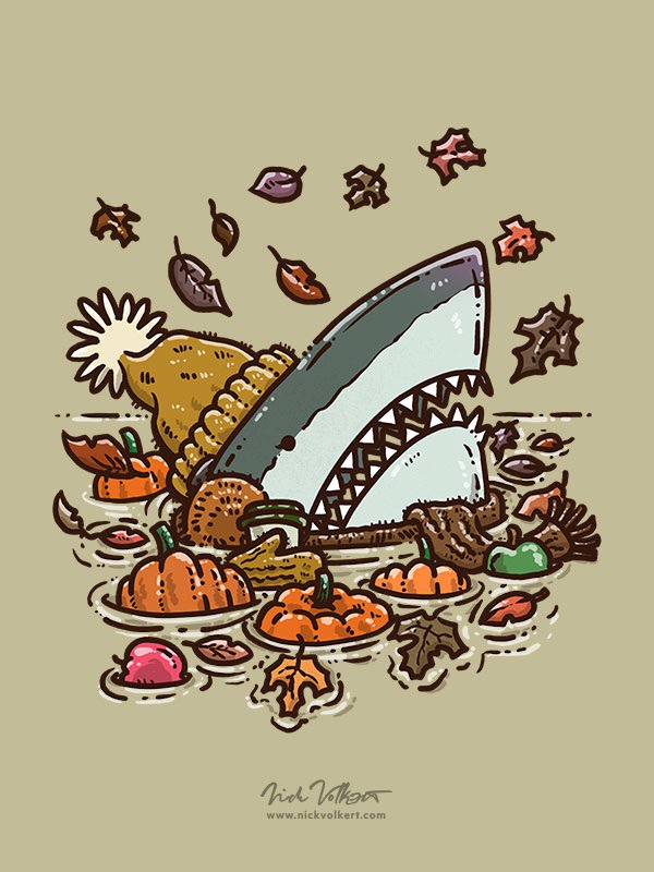 Sharks are all about decorative gourd season.