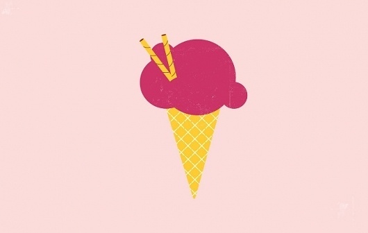 mmm! - Ana #pink #ice #illustration #cream
