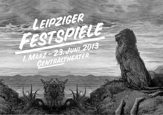 Leipziger Festspiele Poster #white #black #and