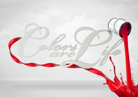 Colors are Life on the Behance Network #pakistan #print #paint #colors #poster #beautiful #life #typography