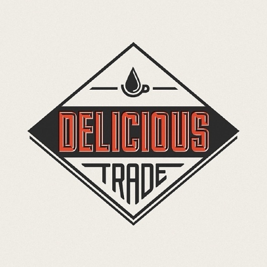 Delicious Trade - justlucky #coffee #logo #retro