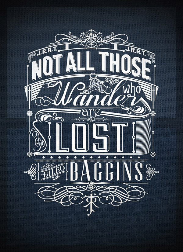 View the typography poster design #design #graphic #baggins #wonder #poster #type