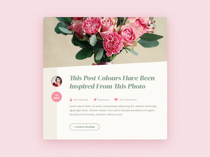 Day 040 — Article Preview article inspiration blog colors post freebie free ux ui day040 daily100 dailyui