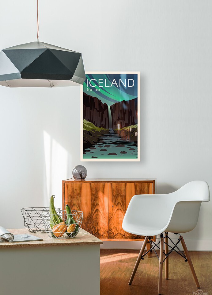 Iceland  HD Metal print with Floating Frame on Back