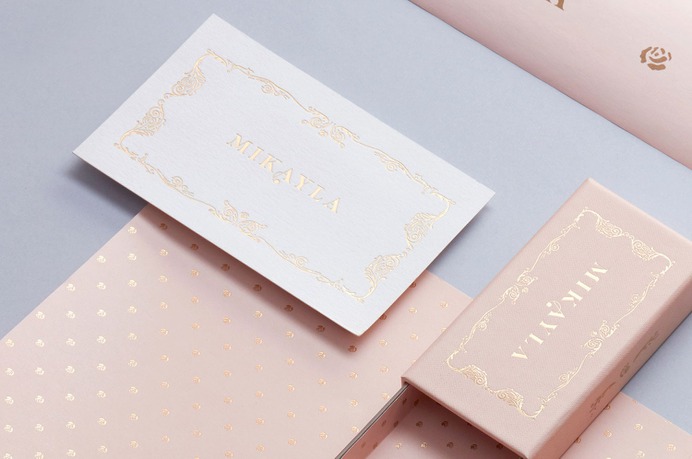 Mikayla Eyelashes Packaging - Mindsparkle Mag Designed for the ultra feminine expression, arithmetic´s approach was to capture all of the special qualities of a French dressing room, expressed through the colour palette, delicate rosette design surface pattern and the Art Nouveau line work. #logo #packaging #identity #branding #design #color #photography #graphic #design #gallery #blog #project #mindsparkle #mag #beautiful #portfolio #designer