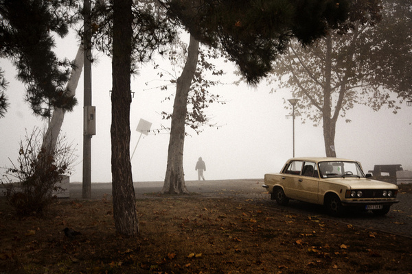 Matt Lutton on the Danube River in Serbia #fog #belgrade #danube #photo #serbia #travel #river