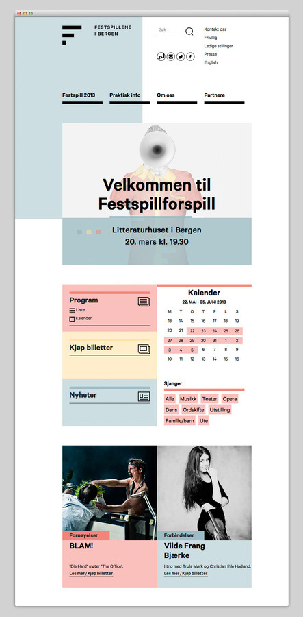 Bergen International Festival #website #layout #design #web