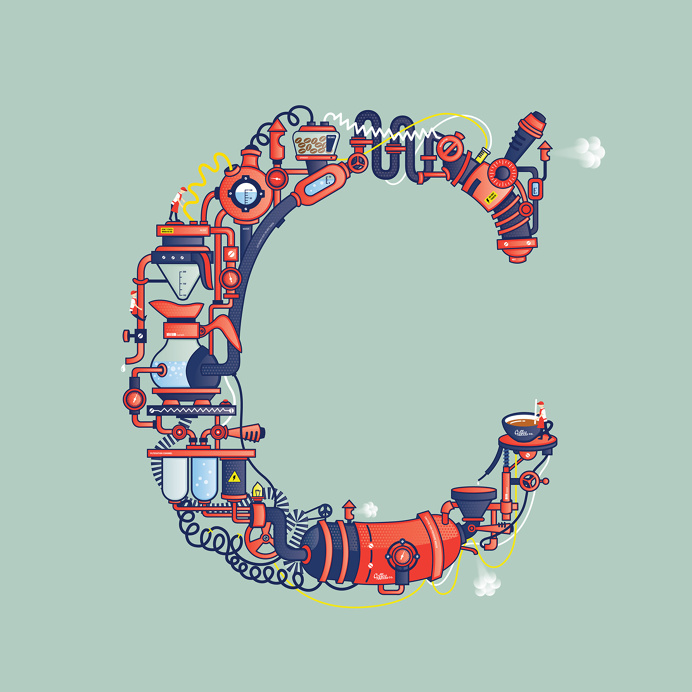 Coffee C - Illustrated on Behance