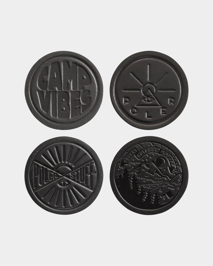 Poler Leather Coasters – Concrete Lodge