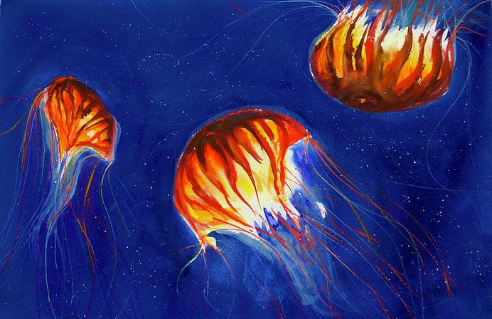 easy jellyfish painting & jellyfish paint by numbers #painting