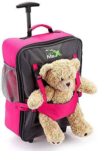 Cabin Max Teddy Bear Bag - Kids Suitcase on Wheels with Backpack Straps…