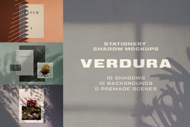 Verdura Stationery Shadow Mockups