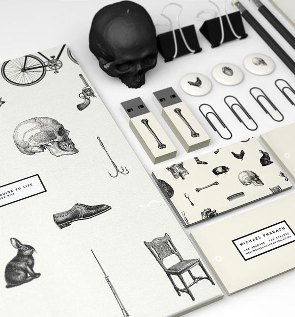 Michaels Guide To Life on Behance #skull #identity #engravings