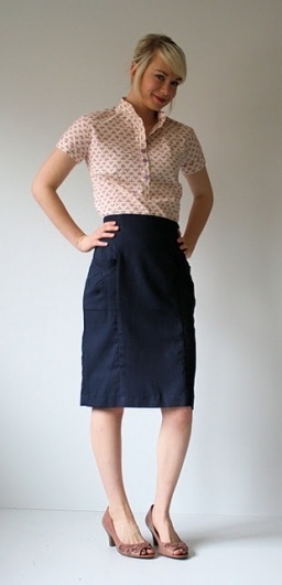 Thinking In Shapes: Print Blouse #model