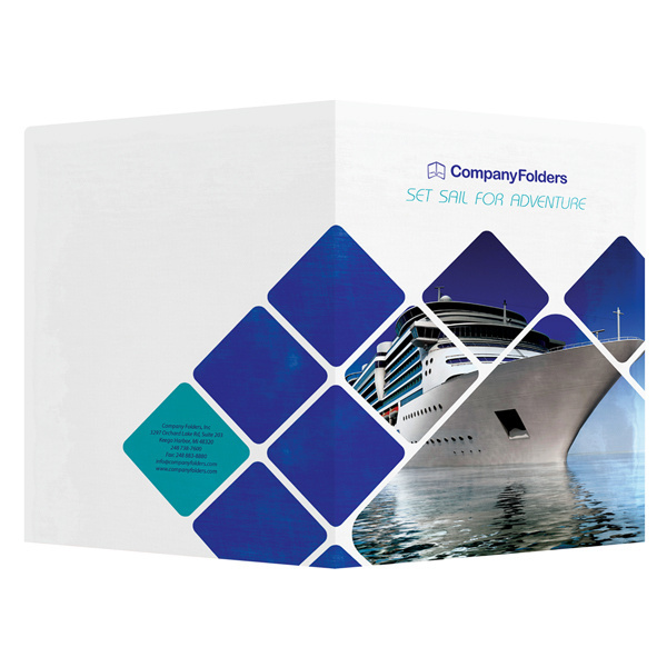 Cruise Ship Adventure Presentation Folder Template (Front and Back View) #adventure #psd #cruise #photoshop #template #hip