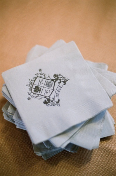 wedding crest napkins #crest