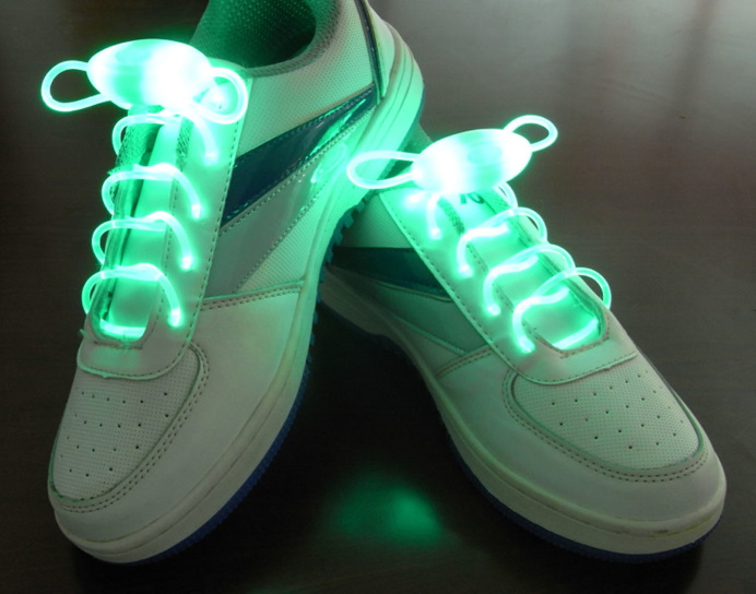 Green Flammi LED Shoelaces Light Up Shoe Laces