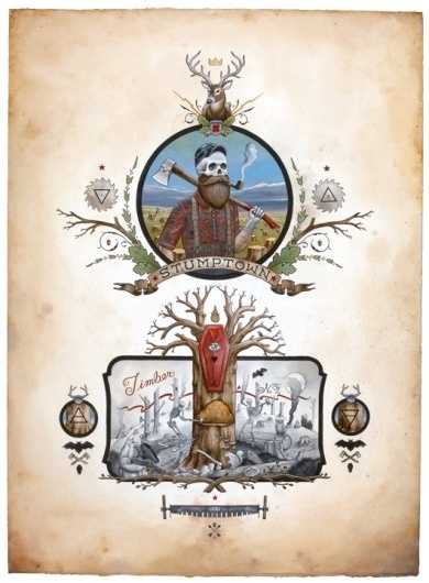 stumptown #illustration #timber #derek nobbs #axeman #stumptown