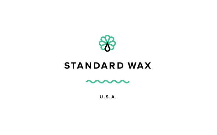 Standard Wax logo design by Travis Ladue #lines #logo #geometry #green