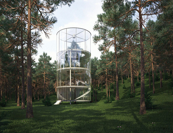 CJWHO ™ (A Labyrinth Abstracted: Tree In The House by...) #tree #labyrinth #design #landscape #wood #concept #architecture
