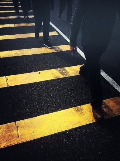 All sizes | Queen Victoria Market, Melbourne | Flickr - Photo Sharing! #yellow #road #people #melbourne #pedestrians #crossing #australia #feet