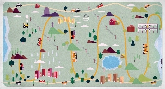 Julia Bueno #illustration #brazil #map