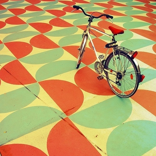 Untitled | Flickr - Photo Sharing! #pattern #berlin #bike #floor